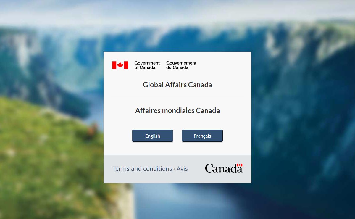Global Affairs Canada – Splash page / Affaires mondiales Canada – Page de garde
