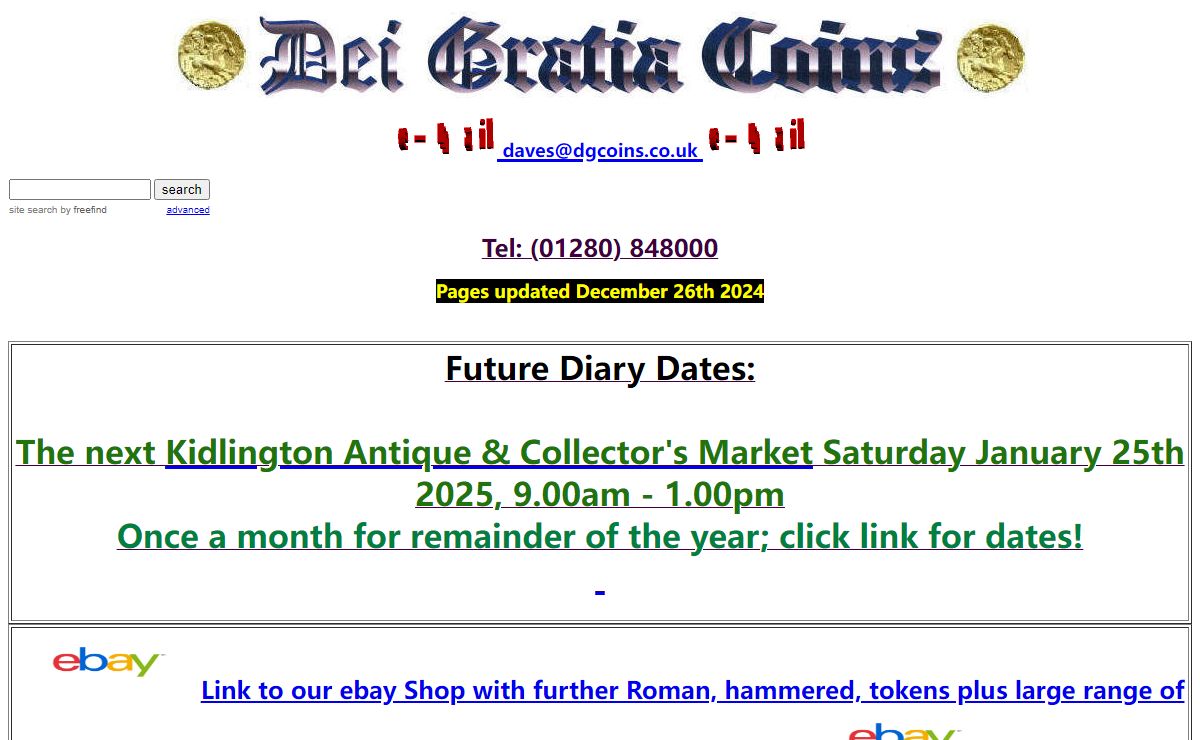Dei Gratia Coins, Antiquities, Banknotes, Tokens and Related Items