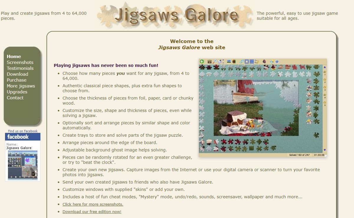 Jigsaws Galore jigsaw puzzle game