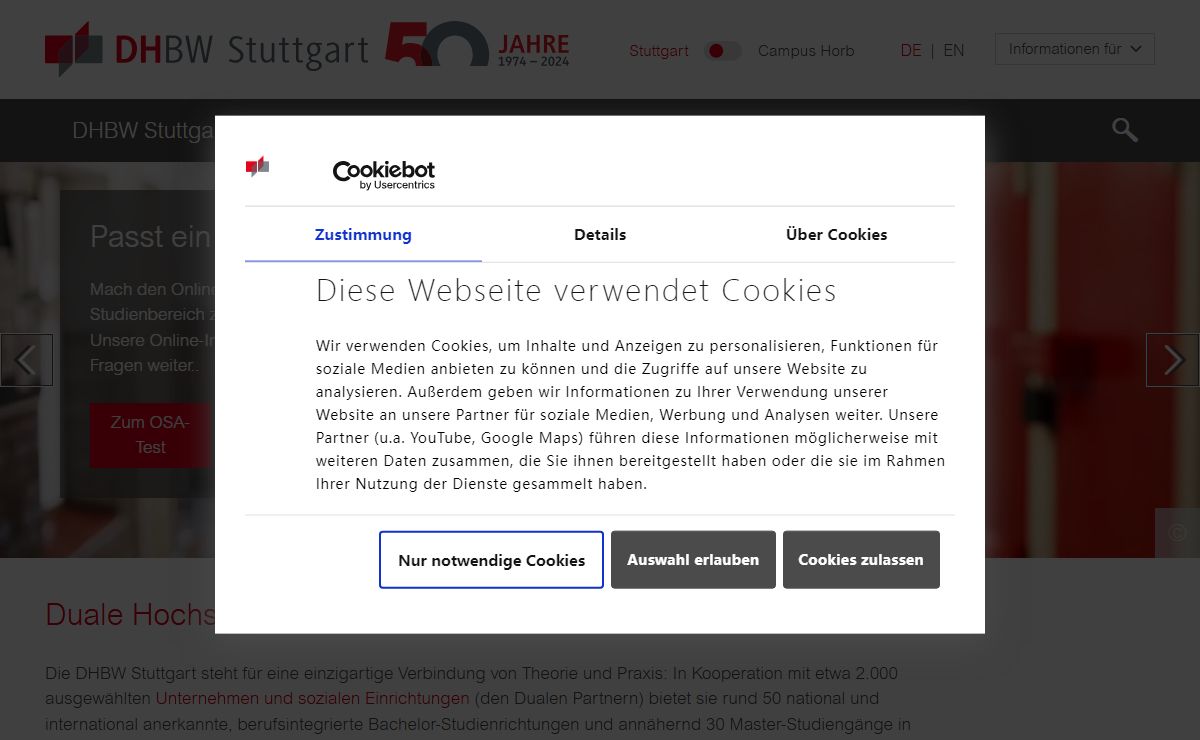DHBW Stuttgart | Duales Bachelor-Studium