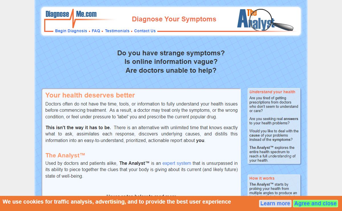 Diagnose-Me - Symptom Checker - Online Medical Diagnosis