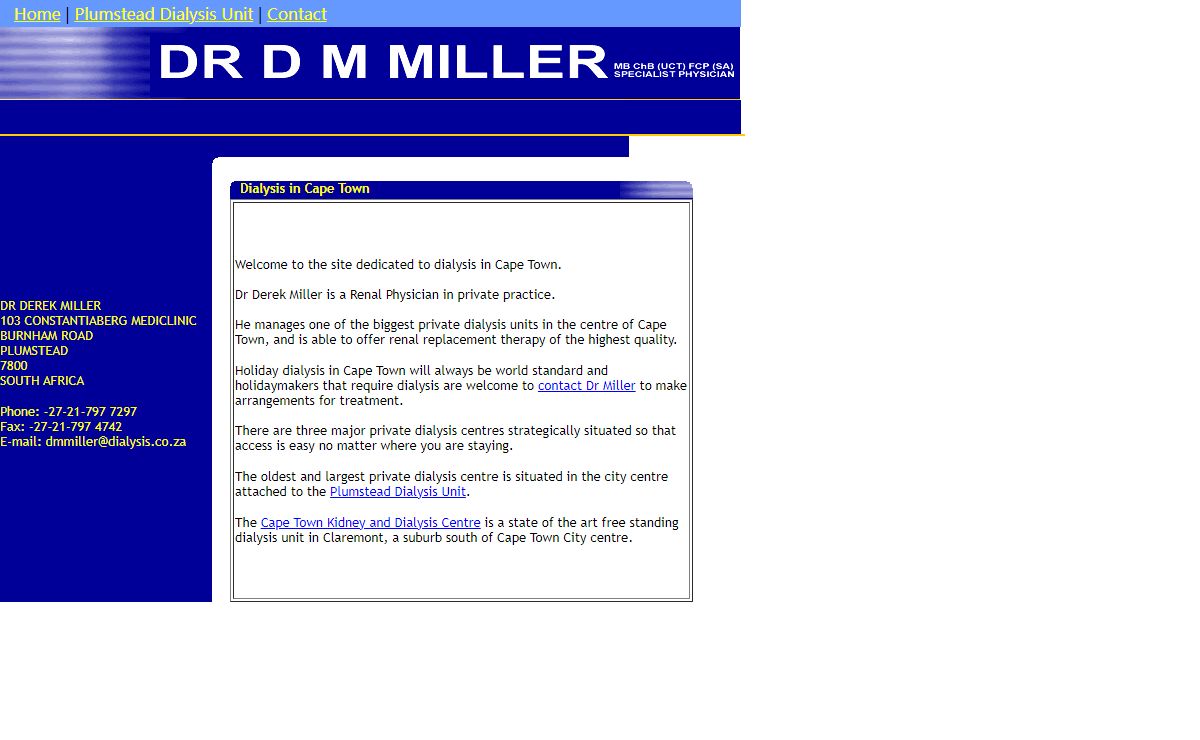 Dr D M Miller