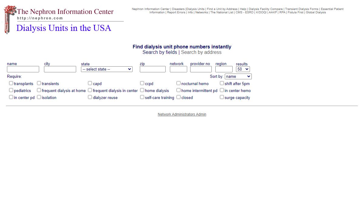 Nephron.com - Dialysis Units in the USA