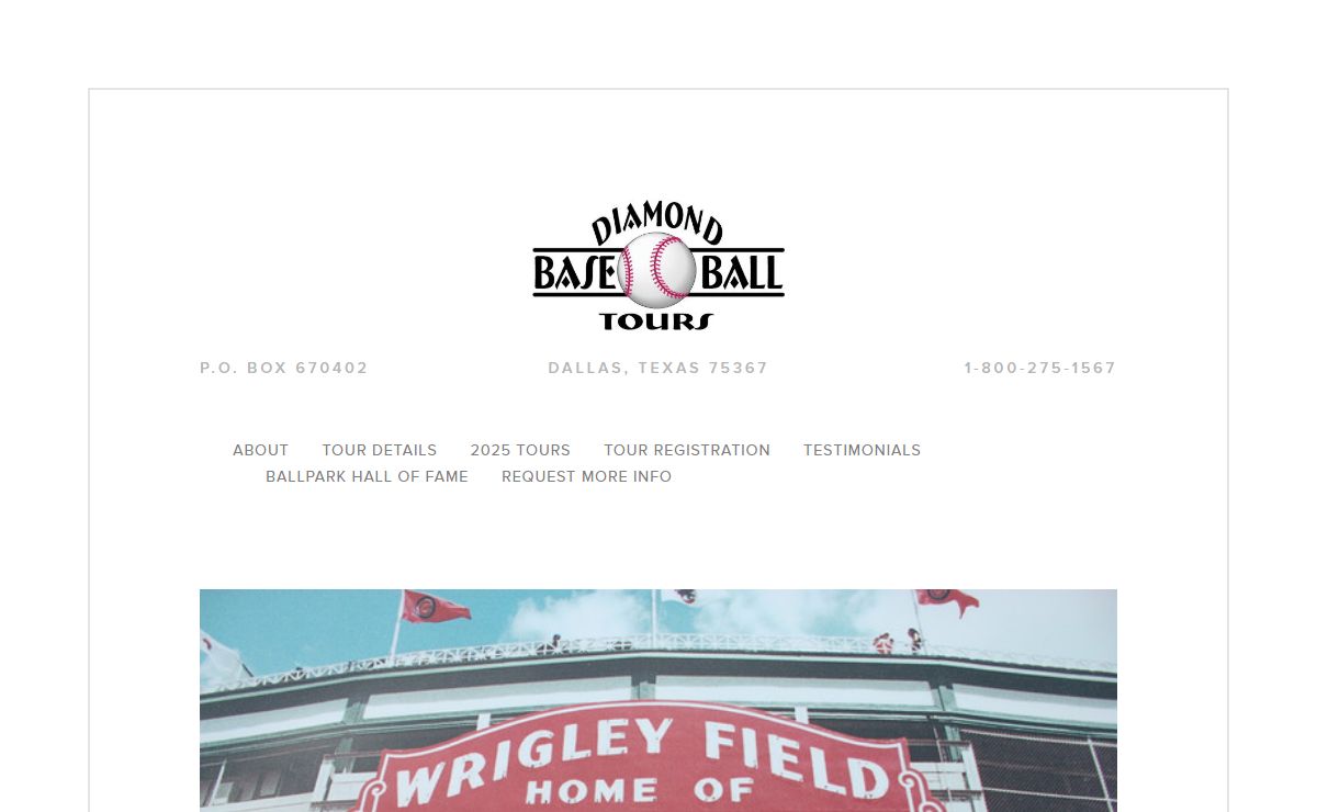 Welcome - Diamond Baseball Tours