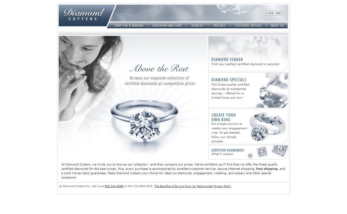 Diamond Cutters. Build Your Own Engagement Ring with High Quality Certified Diamonds at the Best Prices.