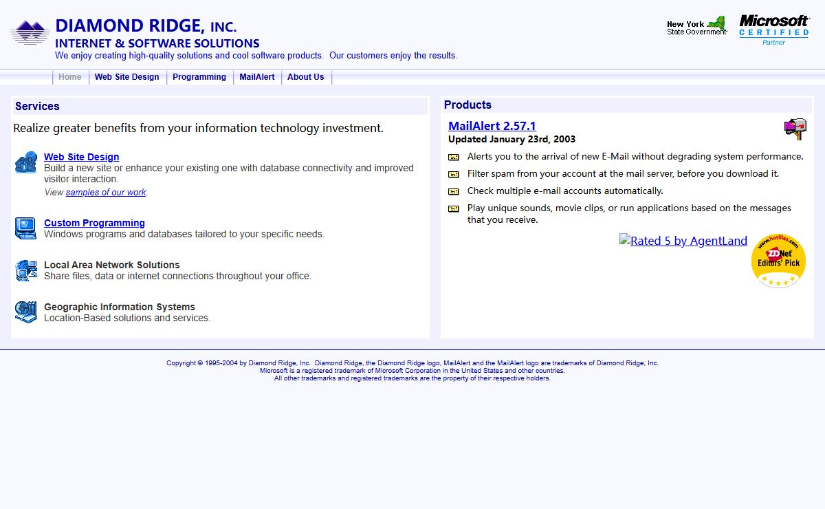 Diamond Ridge, Inc. - Internet and Software Solutions