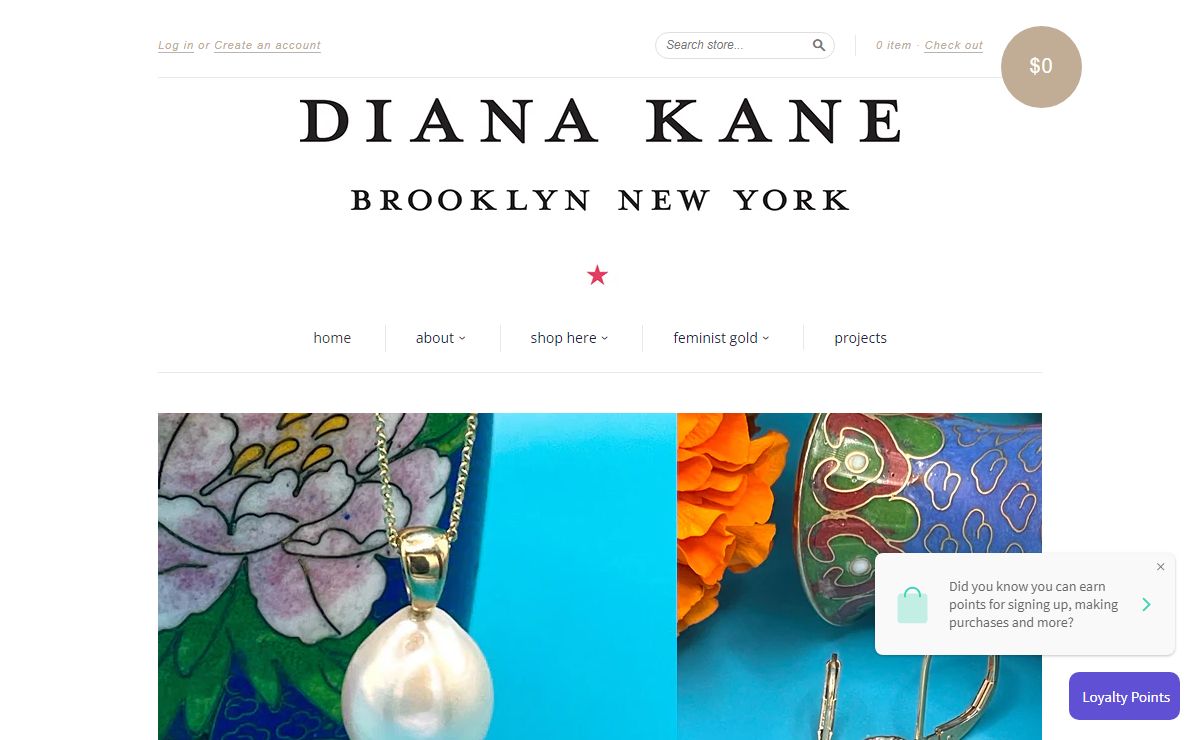diana kane - feminist t-shirt - handmade jewelry - – dianakane