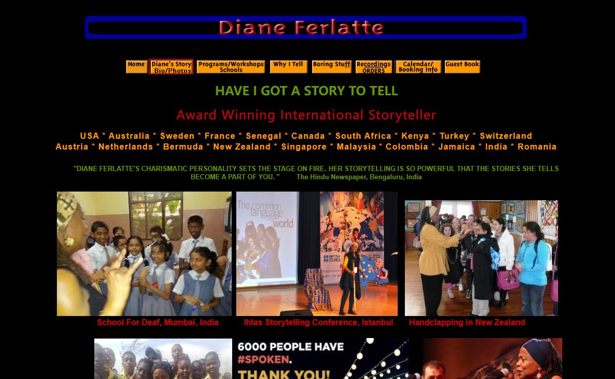 www.dianeferlatte.com|Storyteller