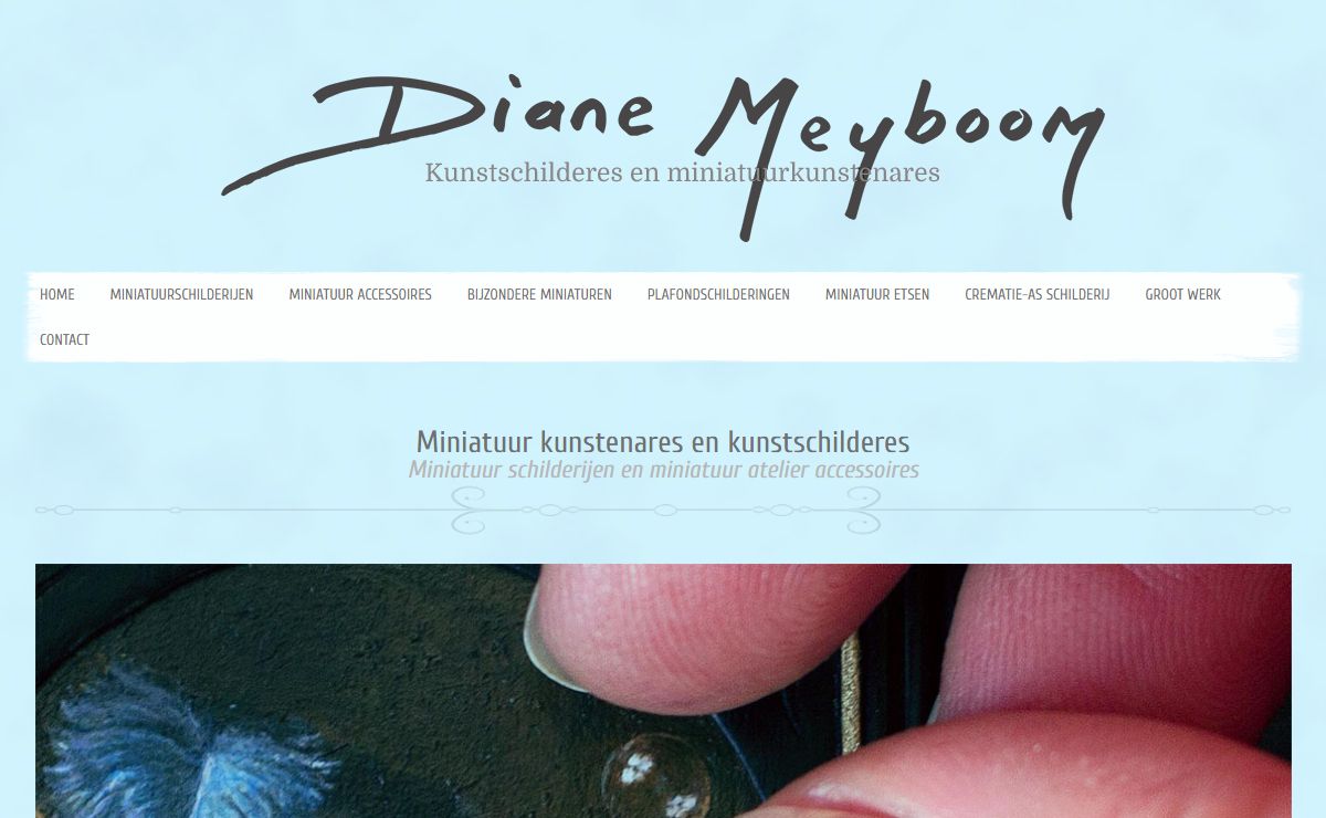 Miniatuur schilderijen & accessoires - Kunstschilderes Diane Meyboom