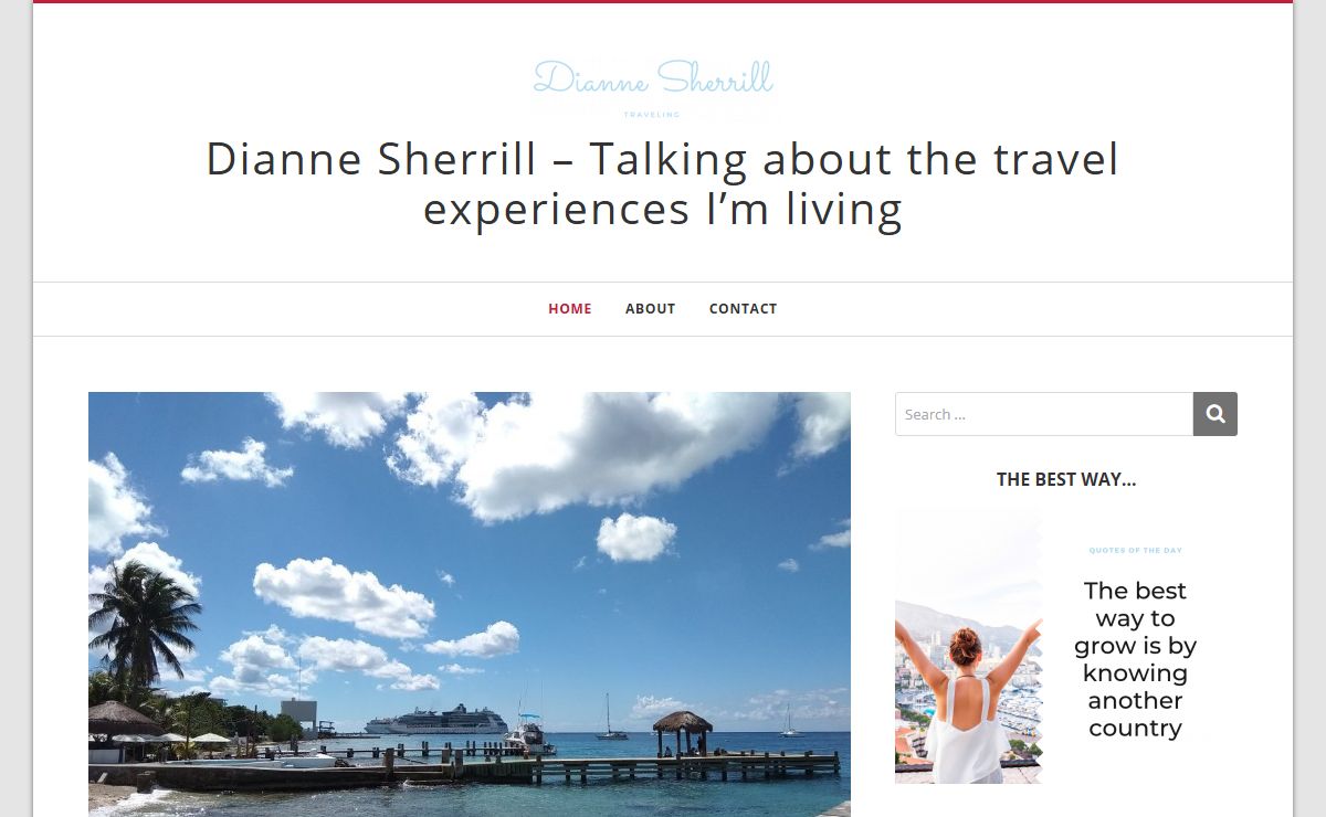 Dianne Sherrill – Talking about the travel experiences I’m living