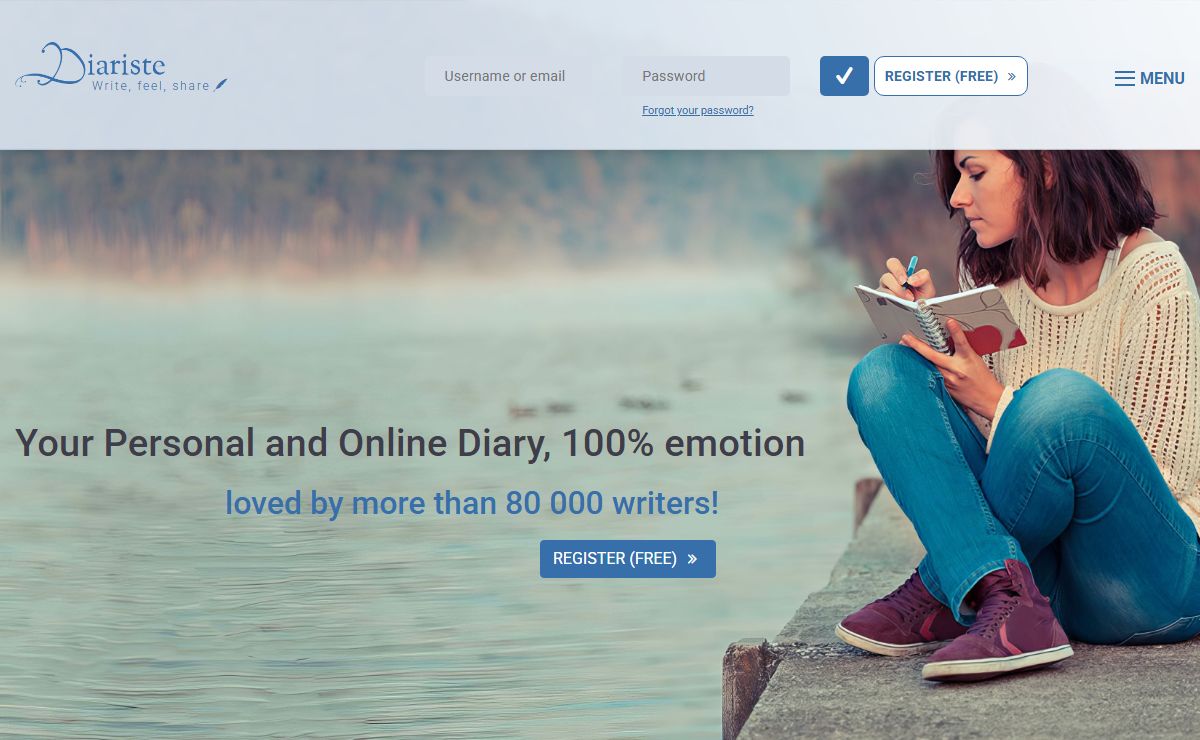 Secure online diary – Write, feel, share on Diariste