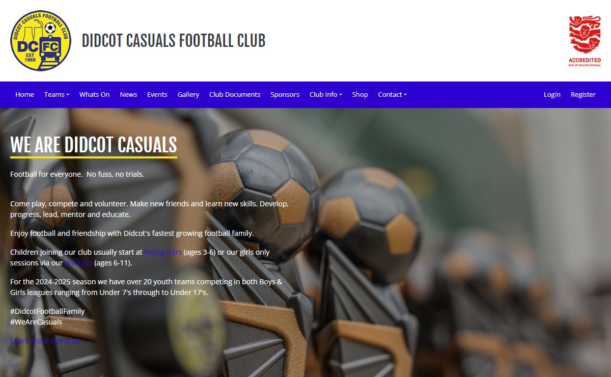 Welcome to the official website of Didcot Casuals Football Club | Didcot, Oxfordshire