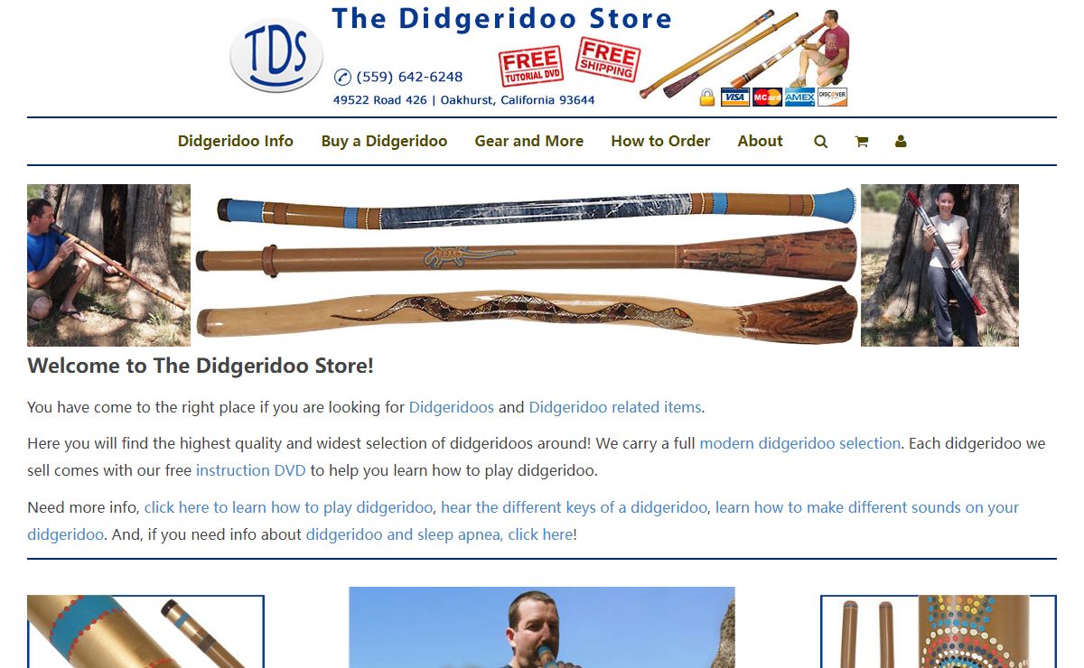 The Didgeridoo Store. We have a full selection of didgeridoos and didgeridoo related items.