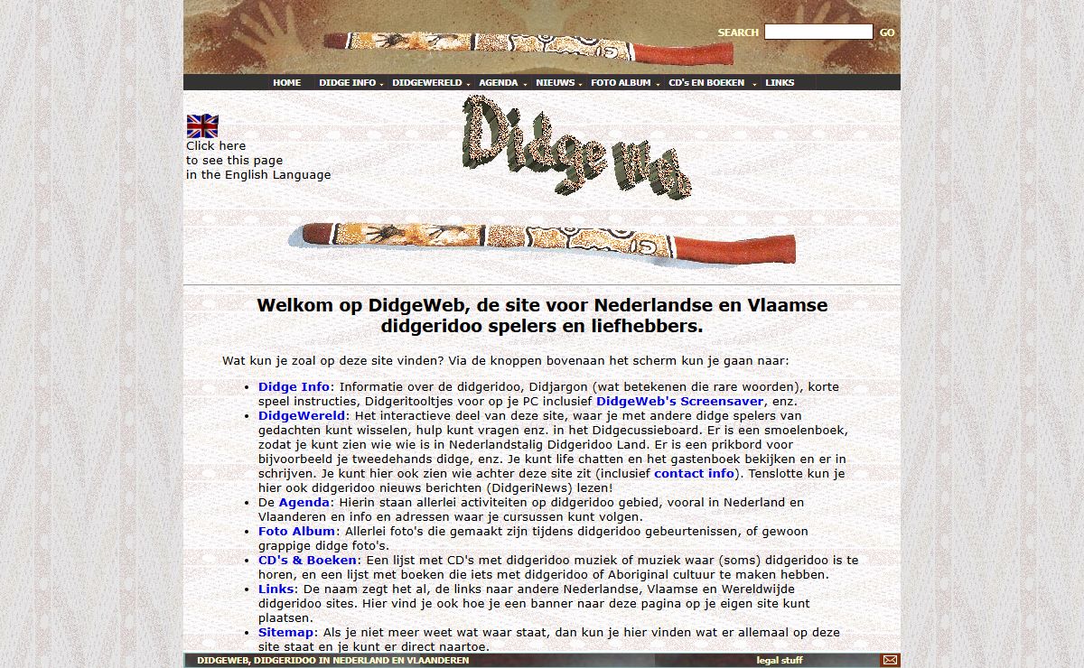 DidgeWeb, Didgeridoo in Nederland en Vlaanderen
