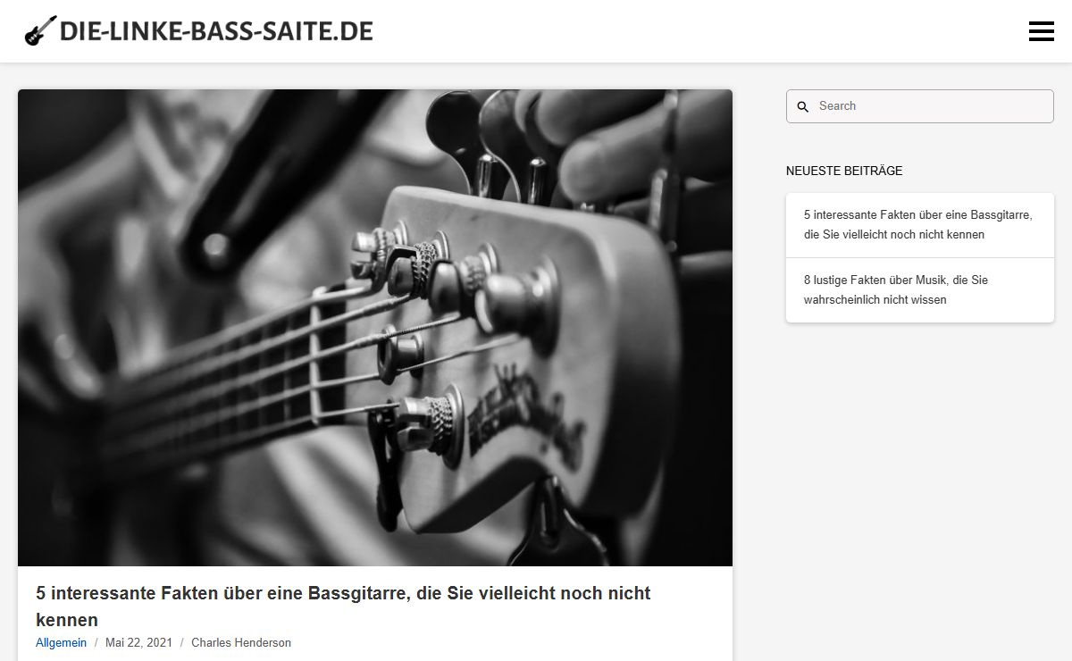 die-linke-bass-seite.de - Der Musik und Kunstblog in Deutschland