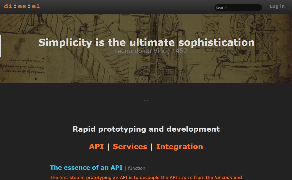 Diesel Apps - Reactive micro-services and API integration fiddle
