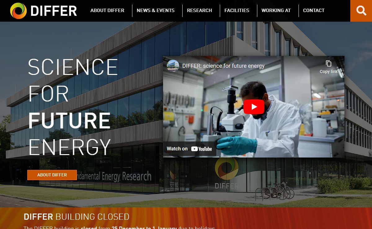 DIFFER | Dutch Institute for Fundamental Energy Research