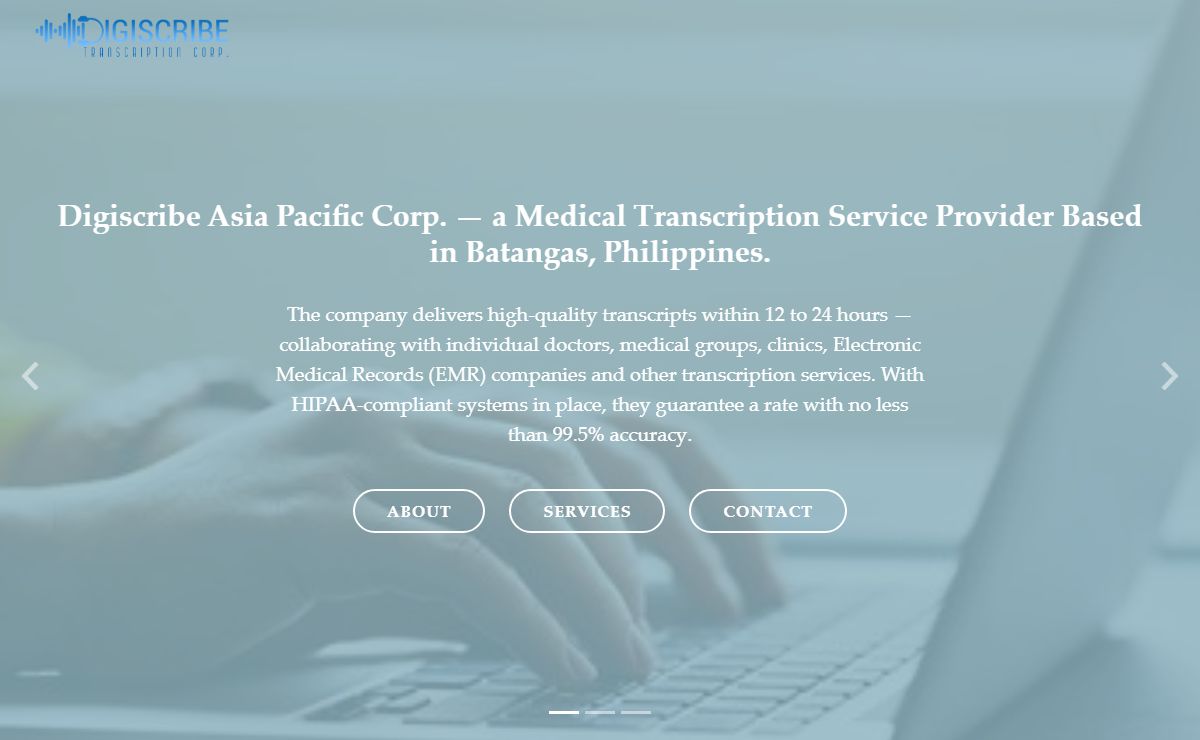 Digiscribe Transcription Corp - outstanding among<i>transcription companies in Philippines</i>.