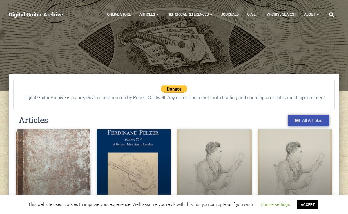 Digital Guitar Archive – Historical Guitar Music