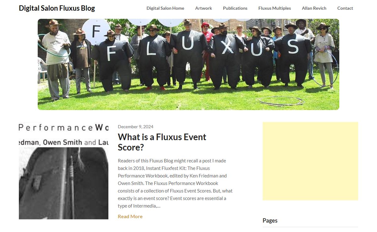 Digital Salon Fluxus Blog – by Allan Revich, M.Ed., Artist