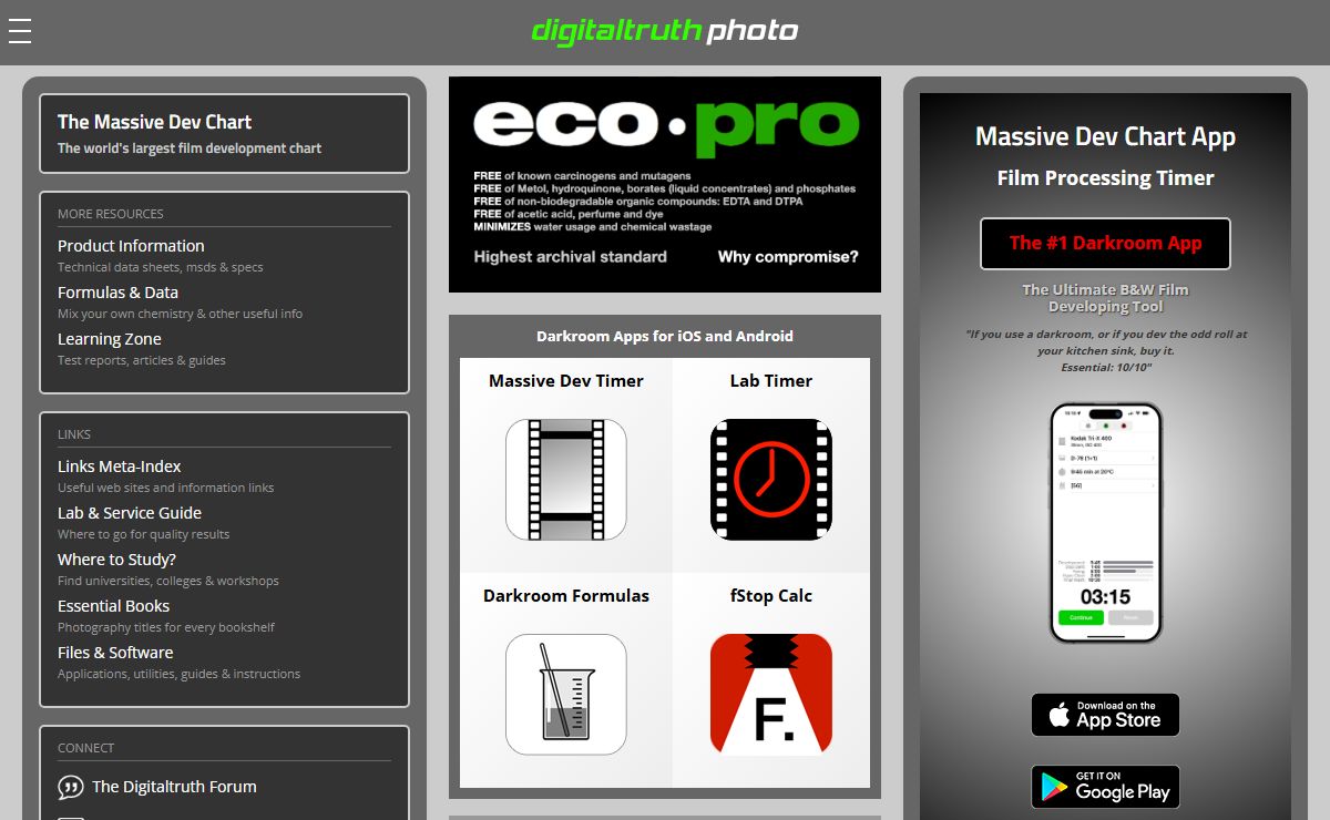 Digitaltruth Photo - Film Photography & Darkroom Resources