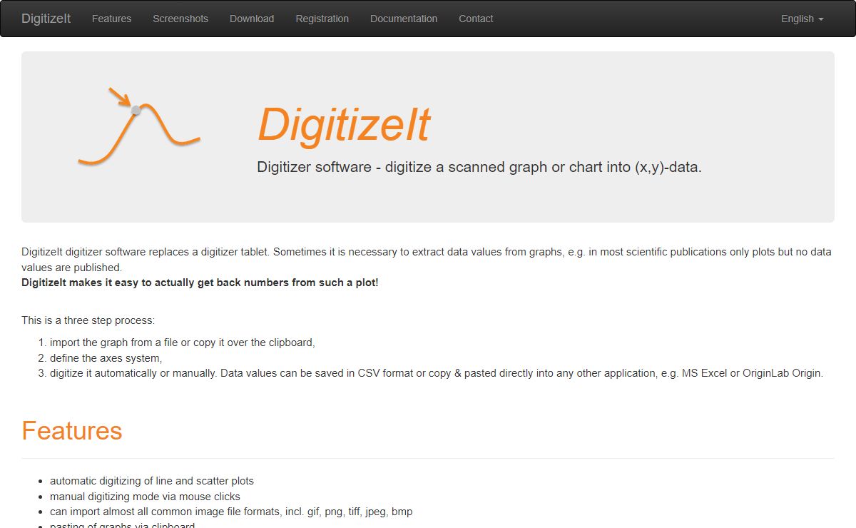 DigitizeIt - Plot Digitizer Software. Digitize graphs, charts and math data.