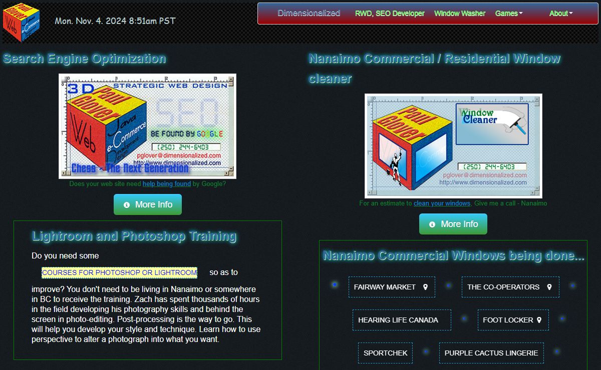 .::*‘ Nanaimo Window Cleaning -- 3D Chess, Checkers, Shogi, Pictures (red/cyan glasses) SEO ’*::.