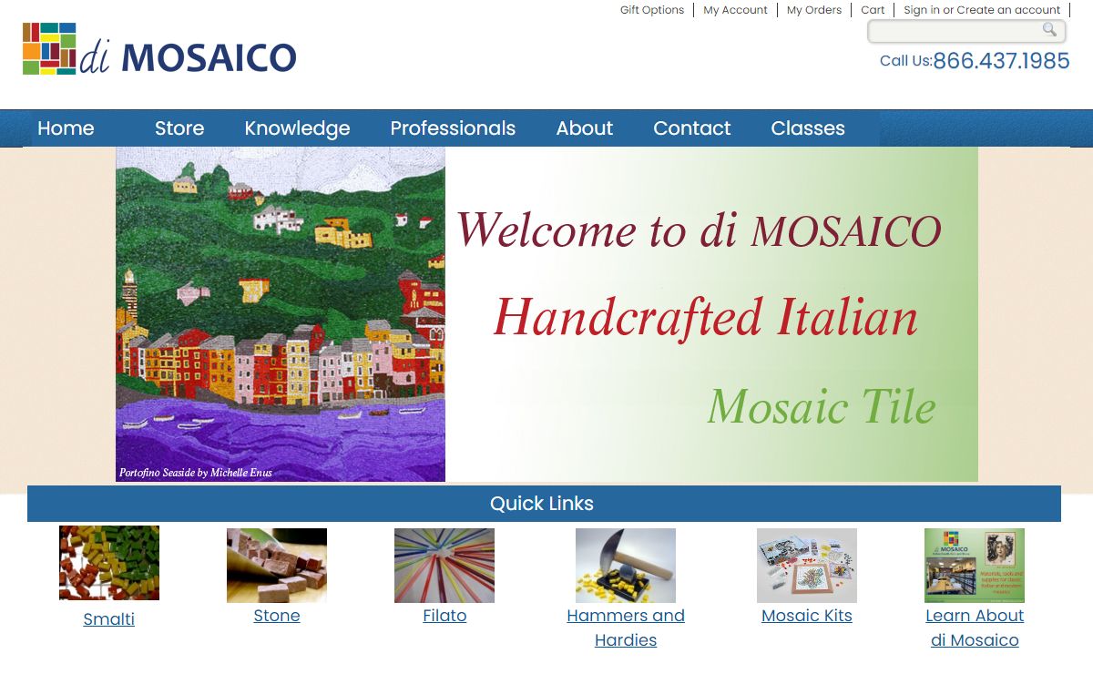 di Mosaico | Italian Smalti, Stone and Gold | di Mosaico