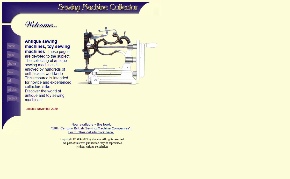 Antique sewing machines, toy sewing machines.