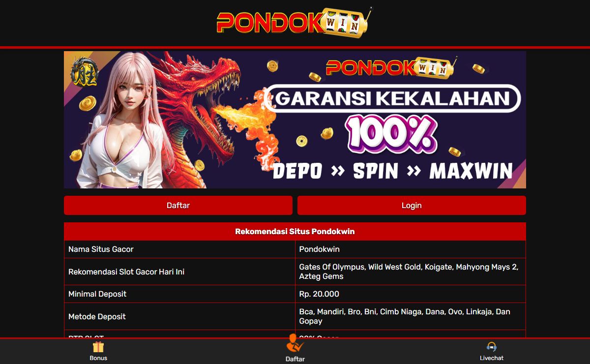 Pondokwin - Situs Main Slot Zeus Pramatic Minimal Deposit 5000 Via Qris Terpercaya