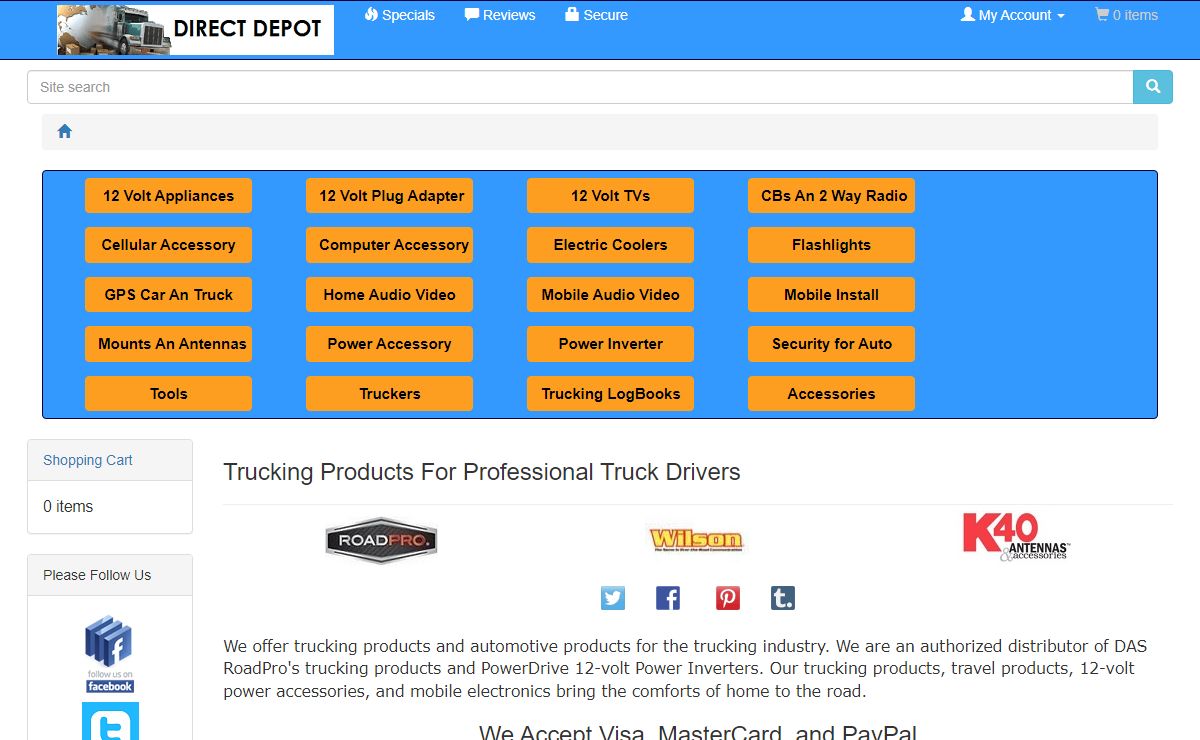 Direct Depot Trucking Products