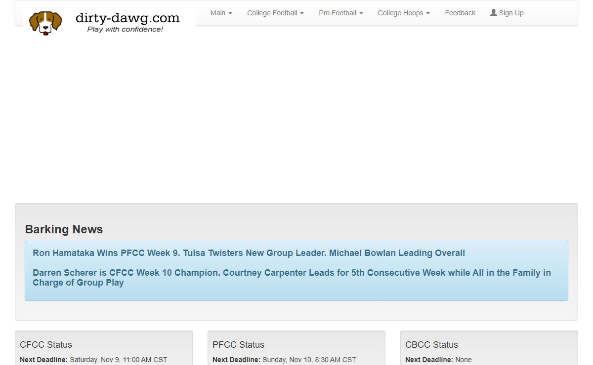 dirty-dawg.com Sports Confidence Contests