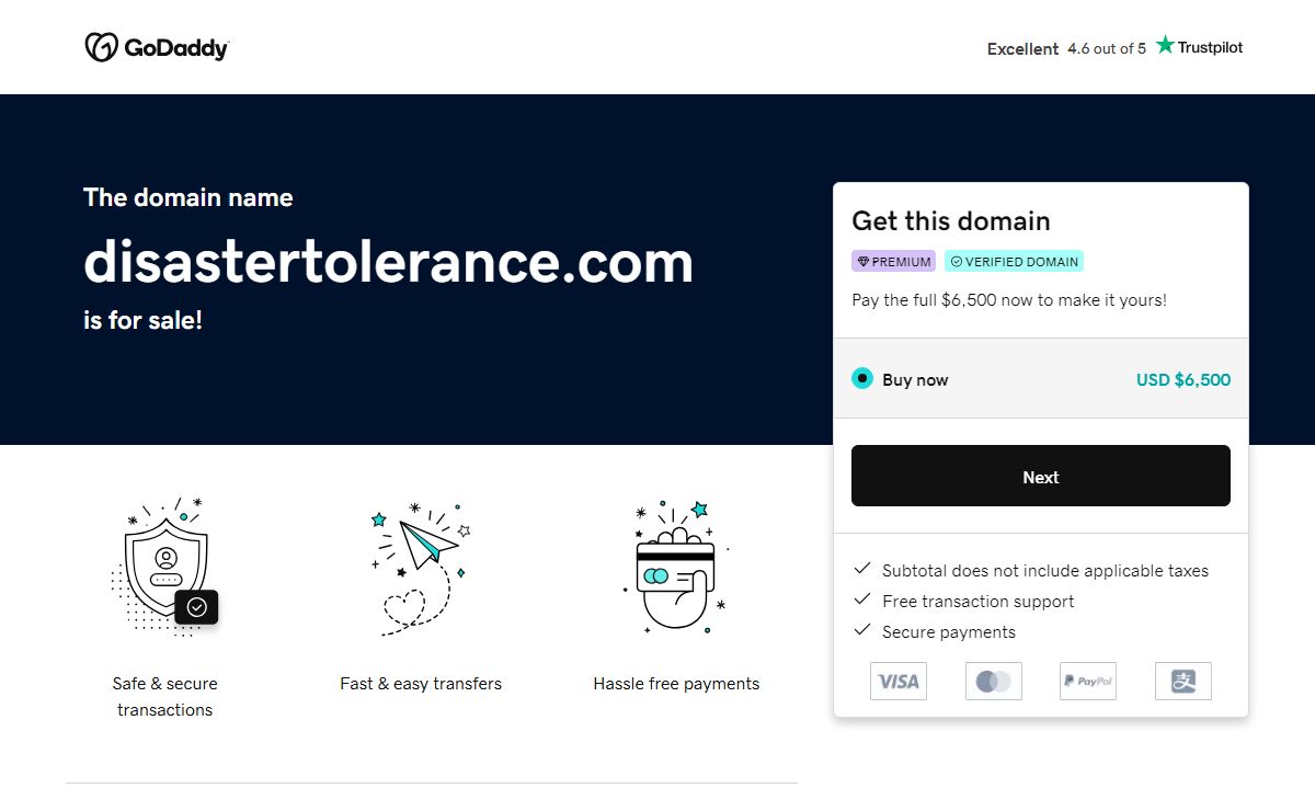 disastertolerance.com