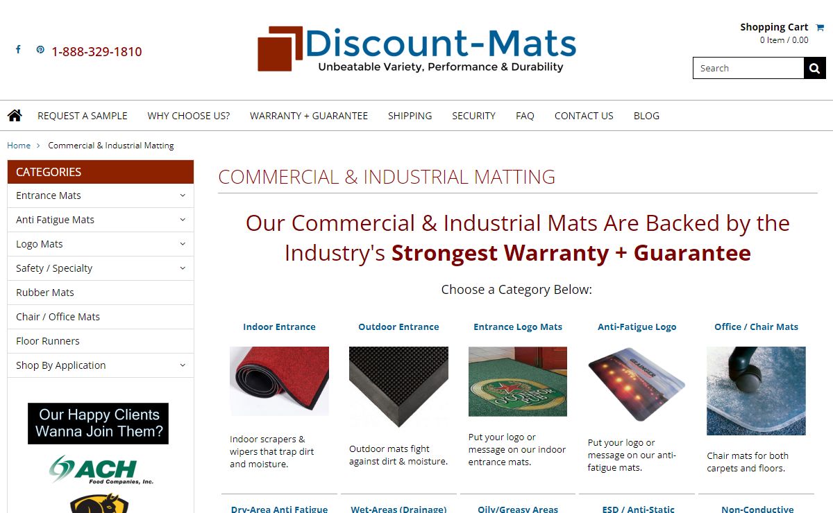 SALE: Custom Commercial Mats | Industrial & Anti Fatigue Mats | Entrance Mats | Rubber Mats