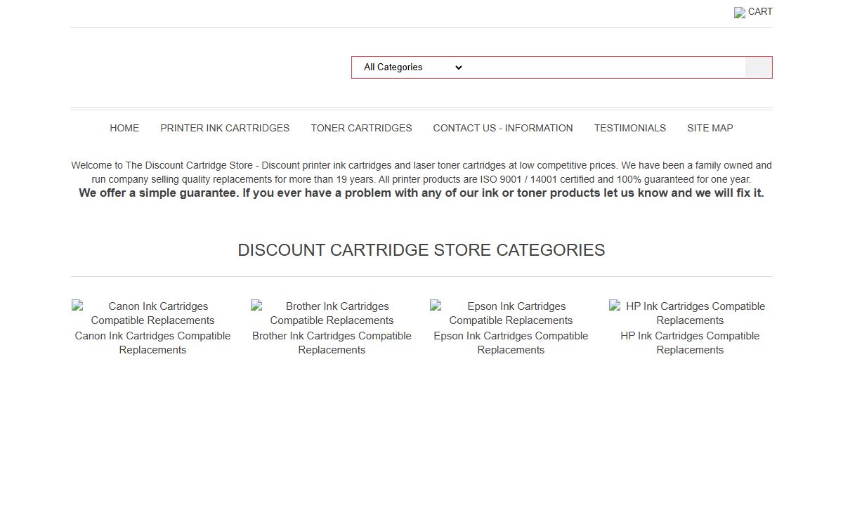 The Discount Cartridge Store | Discount printer ink cartridges and laser toner cartridges at low competitive prices.