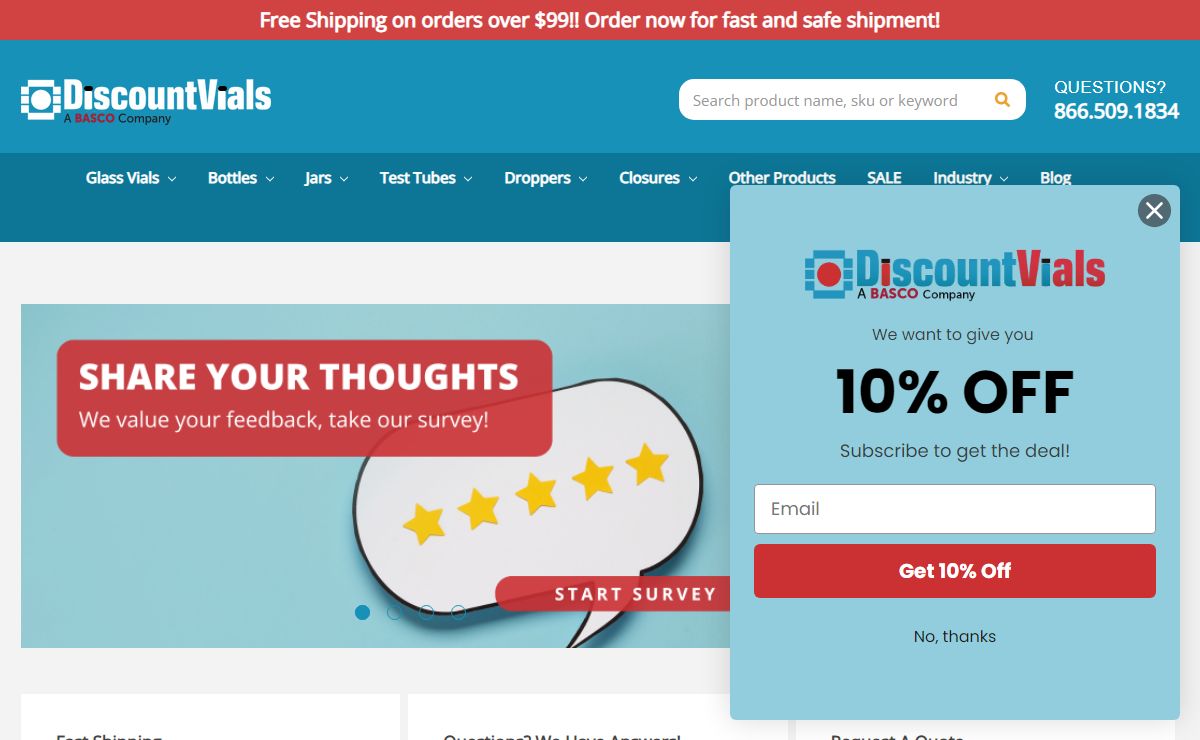Discount Vials - Quality Glass Vials, Bottles, Test Tubes and Closures