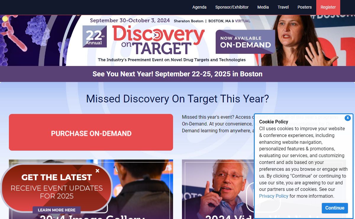 Discovery On Target | Sept 30 - Oct 3, 2024 | The Top Drug Discovery Conference