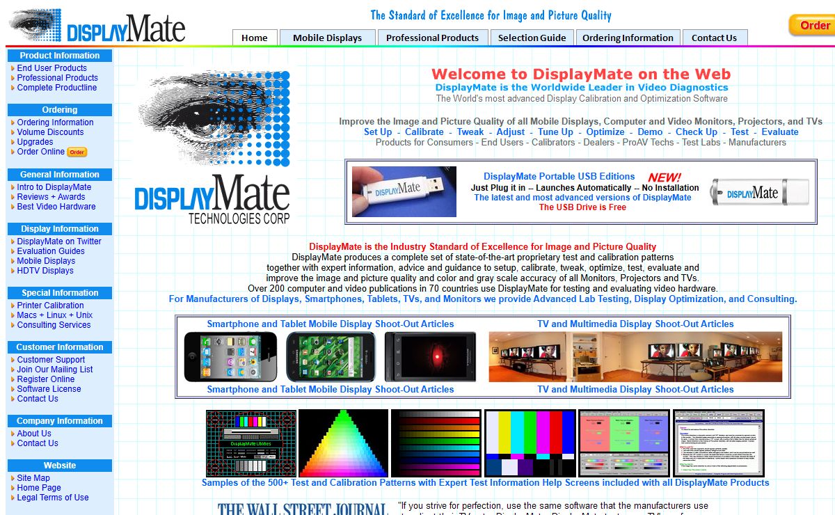 DisplayMate Monitor Projector and TV Set Up Calibration and Testing