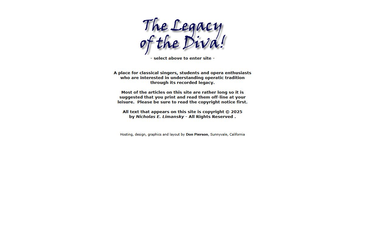 The Legacy of the Diva - Understanding Operatic Tradition