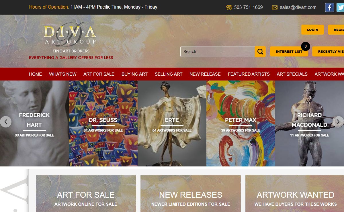 Fine Art For Sale | We Sell Original Artworks | Diva Art Broker