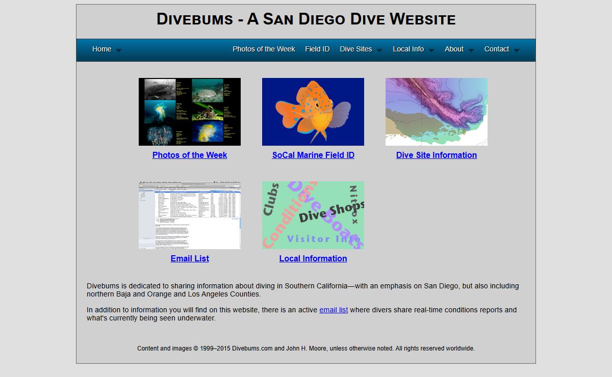 Divebums - A San Diego Dive Website