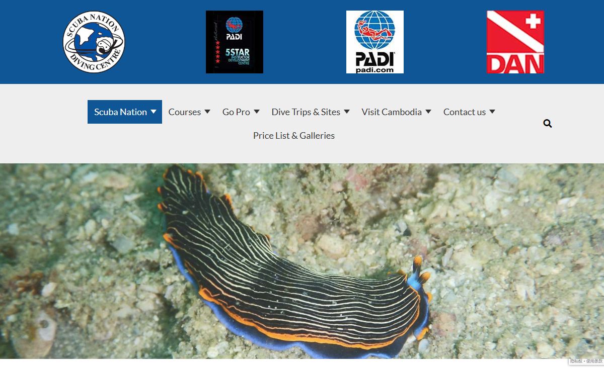 Scuba Nation Diving Center - Cambodia's Top Diving outfit located in Sihanoukville - Let's go diving or come get your PADI Open Water Diver or Dive Master certification on our dive boat