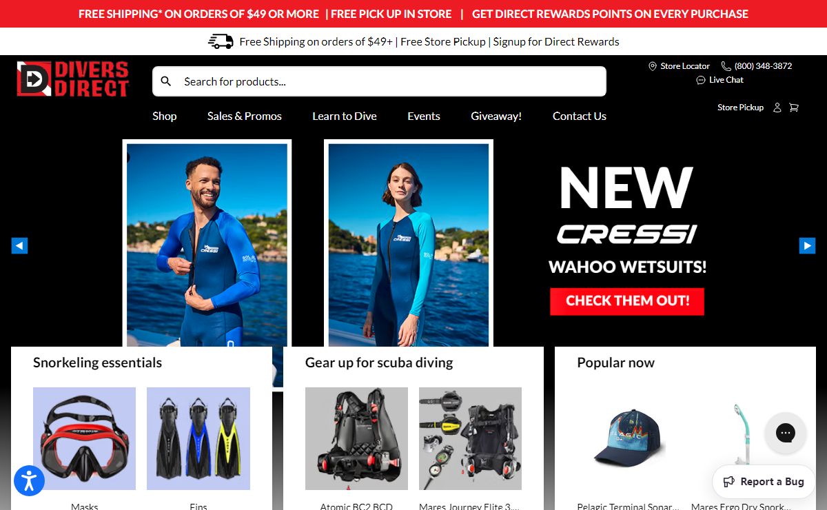 Scuba Diving Gear, Fins, Tanks, Masks & more | Divers Direct
