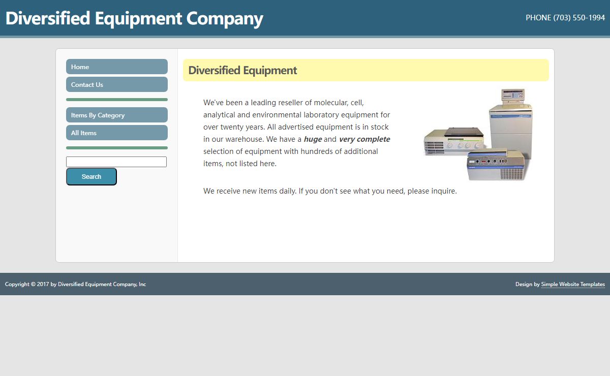 Diversified Equipment Company, Inc