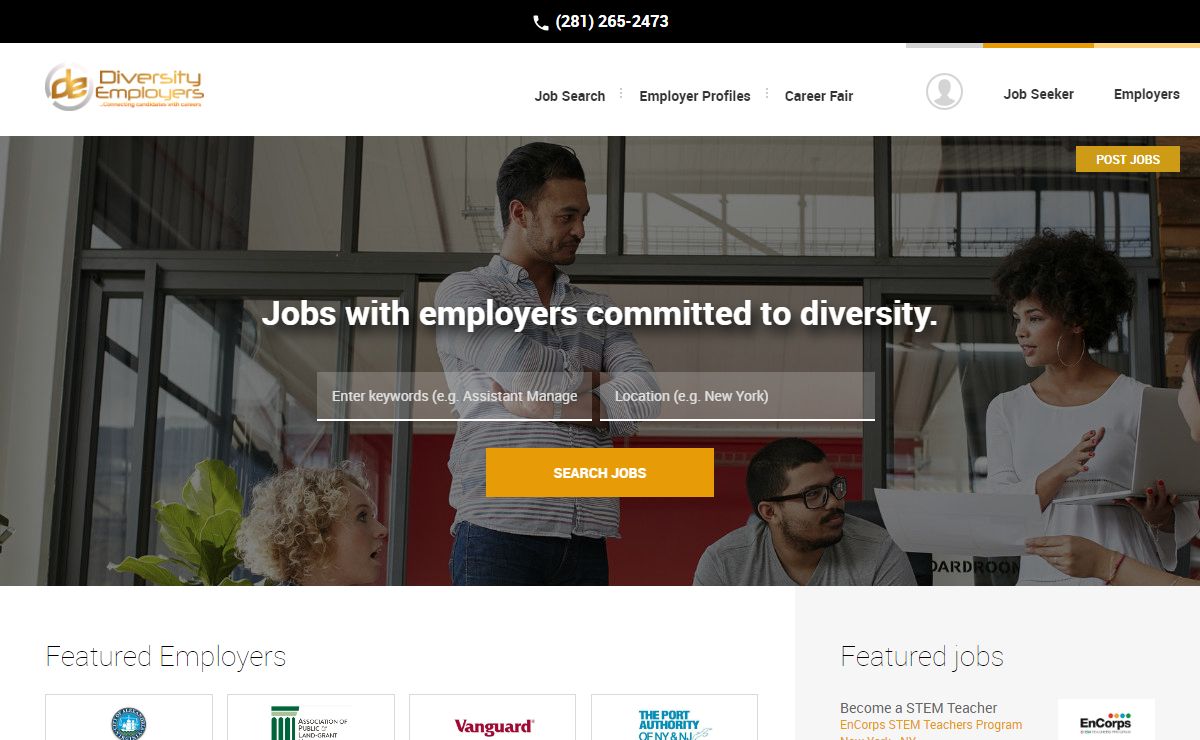 DiversityEmployers - Recruitment job board connecting diverse talent