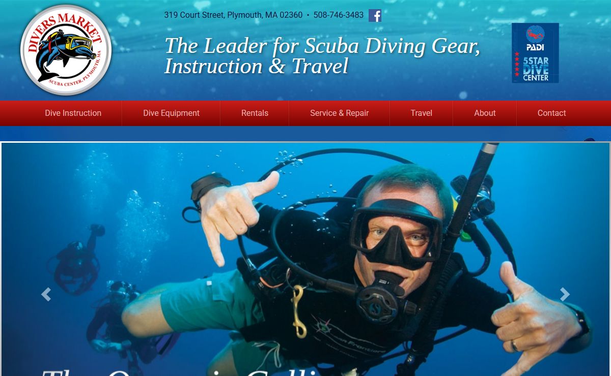 Divers Market Scuba Diving Gear Instruction Travel Plymouth MA
