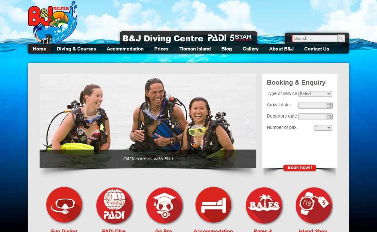 B&J Diving Centre and Tioman Dive Resort on Tioman Island in Malaysia