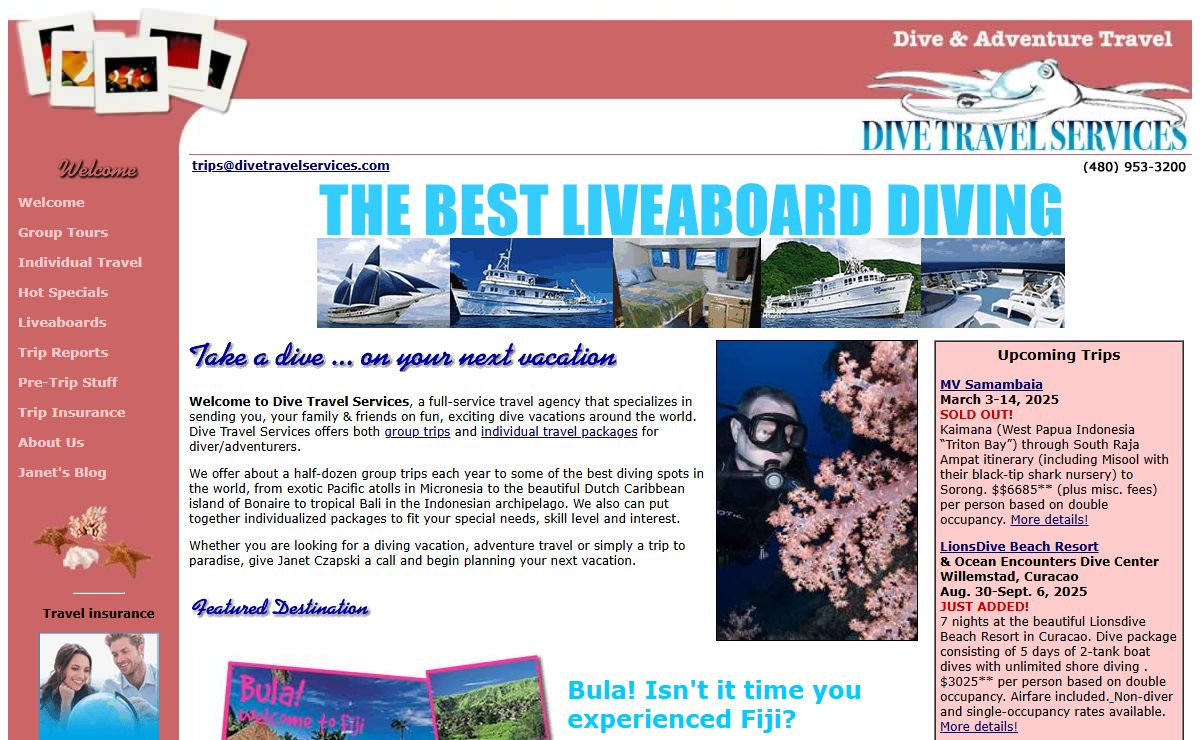 Welcome to Dive Travel Services