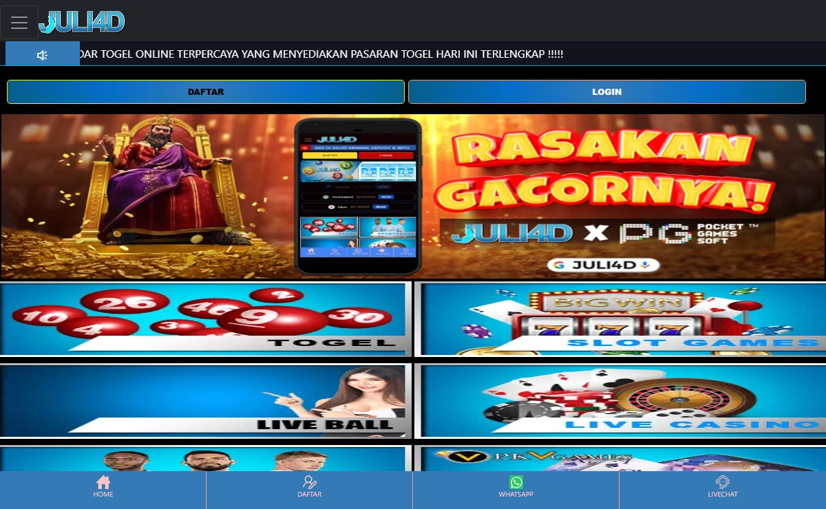Juli4d: Situs Bandar Togel Online Terpercaya | Situs Link Daftar Juli4d
