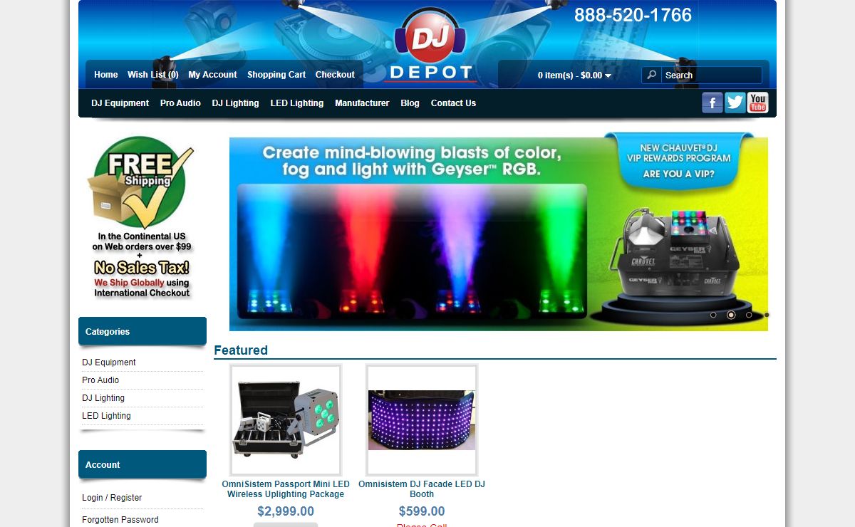 DJ Equipment and DJ Lighting Systems at DJDepot.com